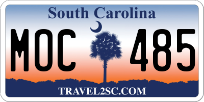 SC license plate MOC485