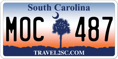 SC license plate MOC487