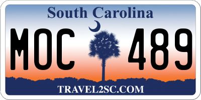 SC license plate MOC489