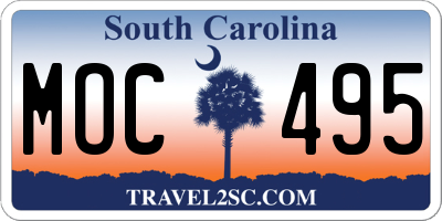 SC license plate MOC495