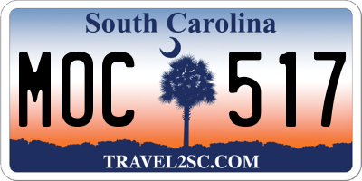 SC license plate MOC517