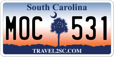 SC license plate MOC531