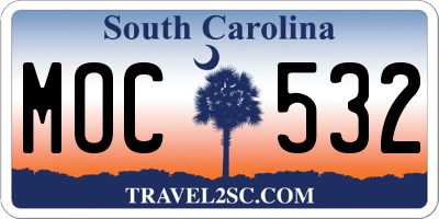 SC license plate MOC532