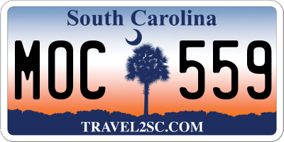 SC license plate MOC559