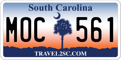 SC license plate MOC561