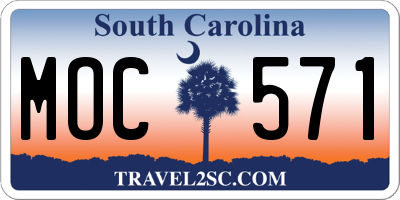 SC license plate MOC571