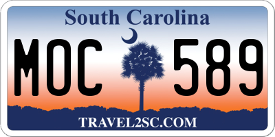 SC license plate MOC589