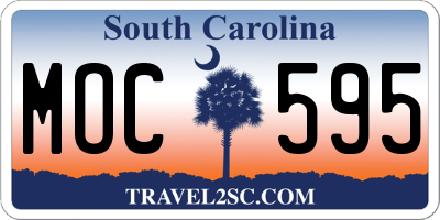 SC license plate MOC595