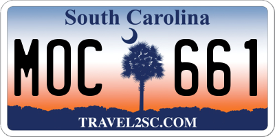 SC license plate MOC661