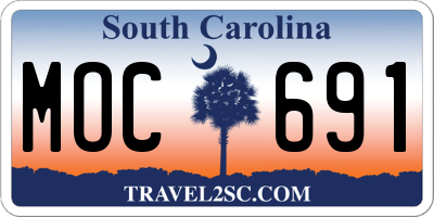 SC license plate MOC691