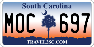 SC license plate MOC697