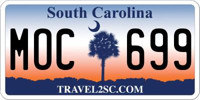 SC license plate MOC699