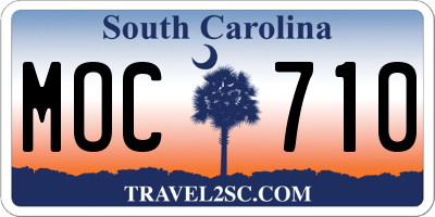 SC license plate MOC710