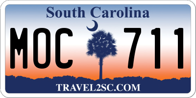 SC license plate MOC711