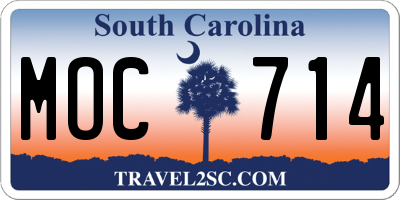 SC license plate MOC714