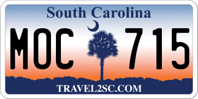 SC license plate MOC715