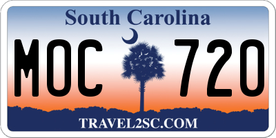 SC license plate MOC720