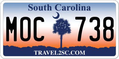 SC license plate MOC738