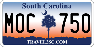 SC license plate MOC750