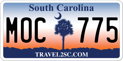 SC license plate MOC775