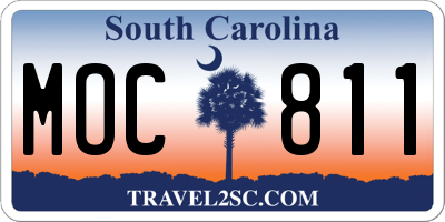 SC license plate MOC811