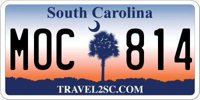 SC license plate MOC814