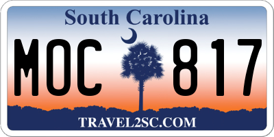 SC license plate MOC817