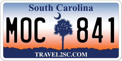 SC license plate MOC841