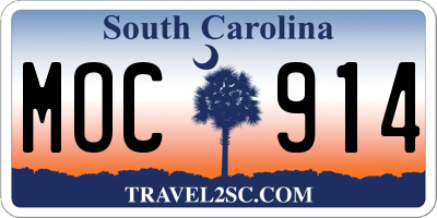 SC license plate MOC914