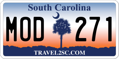 SC license plate MOD271