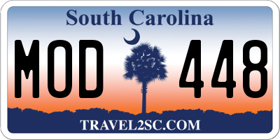 SC license plate MOD448