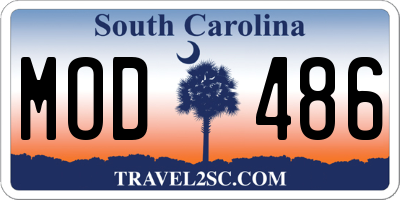 SC license plate MOD486
