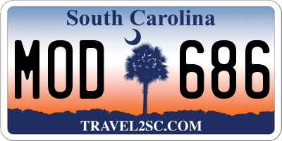 SC license plate MOD686