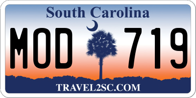 SC license plate MOD719