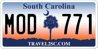 SC license plate MOD771