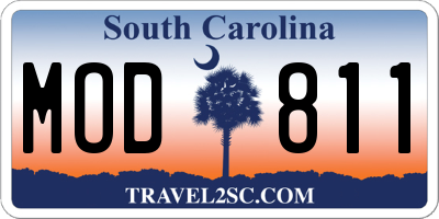 SC license plate MOD811