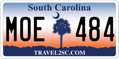 SC license plate MOE484