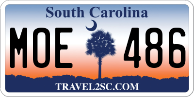 SC license plate MOE486