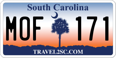 SC license plate MOF171