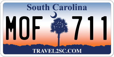 SC license plate MOF711