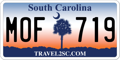 SC license plate MOF719