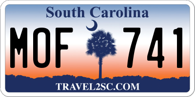 SC license plate MOF741