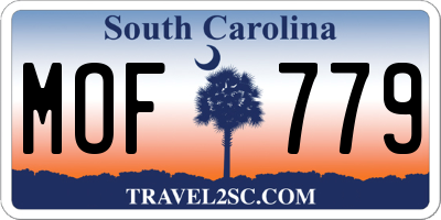 SC license plate MOF779