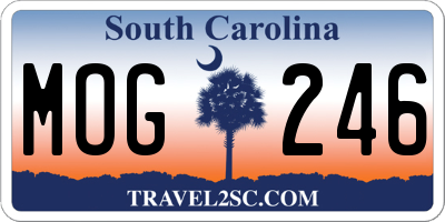 SC license plate MOG246