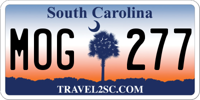SC license plate MOG277