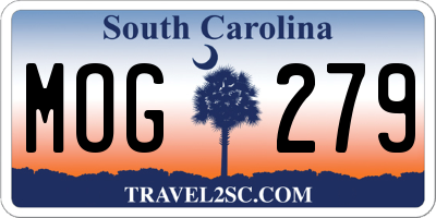 SC license plate MOG279
