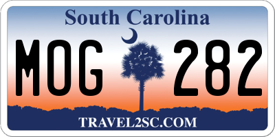 SC license plate MOG282