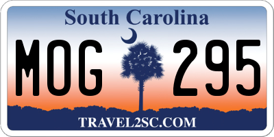 SC license plate MOG295