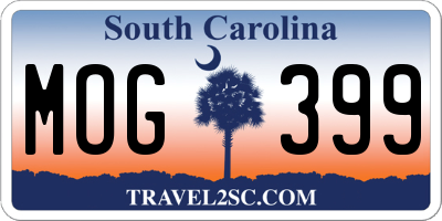 SC license plate MOG399