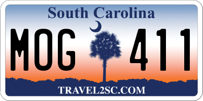SC license plate MOG411